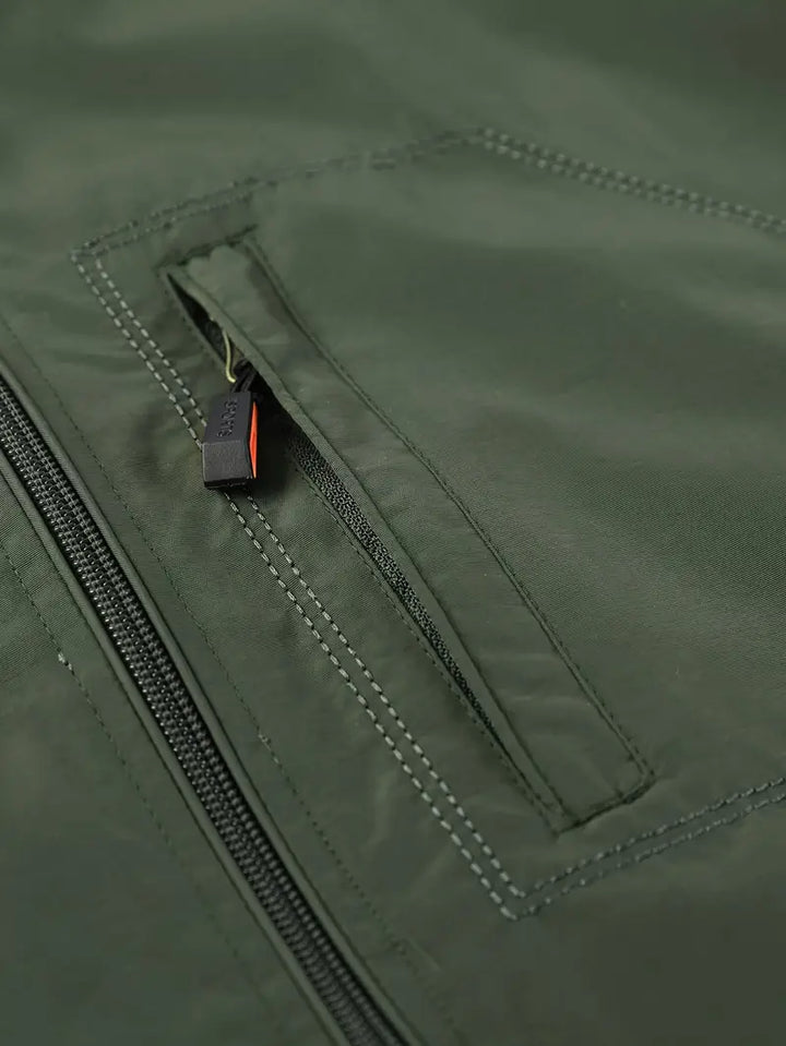 Men's Lightweight Hooded Windbreaker with Zippered Pockets