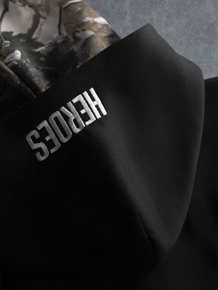 Herren-Trainingsanzug mit Kapuze, Reißverschluss und Hose mit Schaumstoff-Buchstabenprint