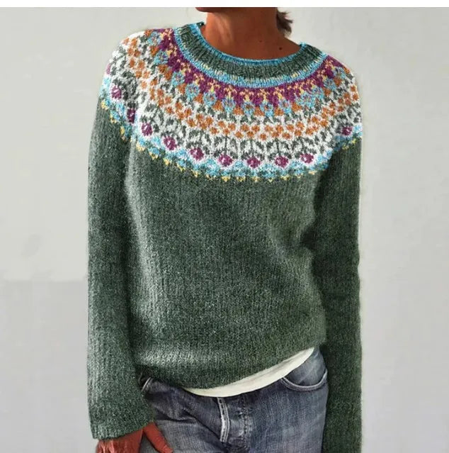 Pull Scandinave Coloré en Mélange de Laine