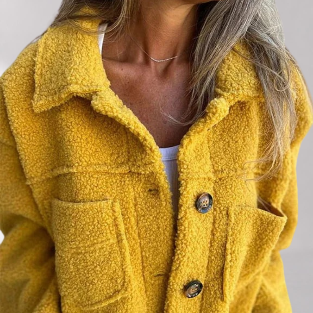 Veste Courte Décontractée à Revers