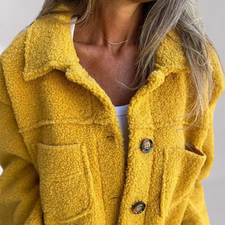 Veste Courte Décontractée à Revers
