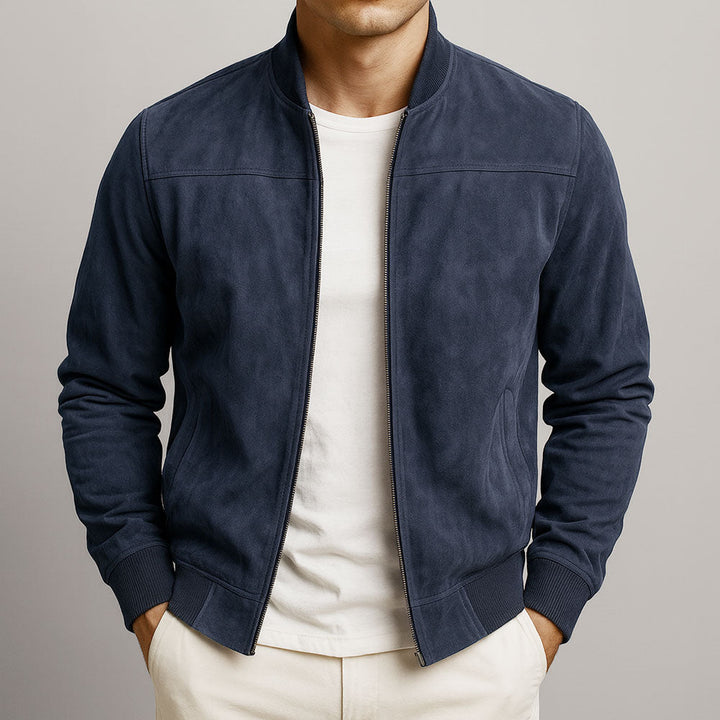 Nicolas | Veste en cuir suédé véritable pour homme