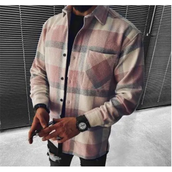 Hommes Chemise Boutonnée À Carreaux | Manches Longues
