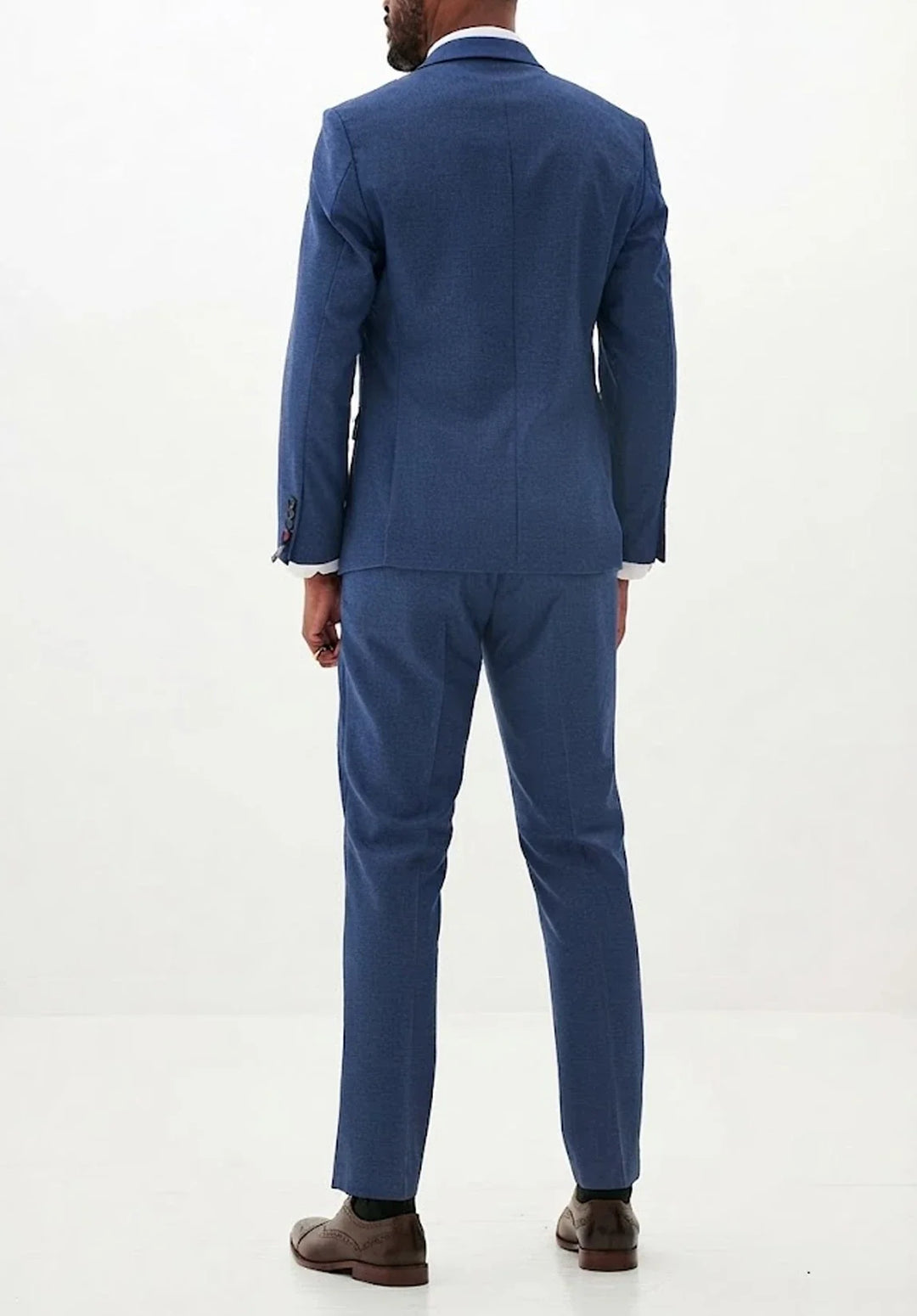 Costume Trois Pièces Homme Coupe Moderne avec Col Notch et Gilet Cinq Boutons