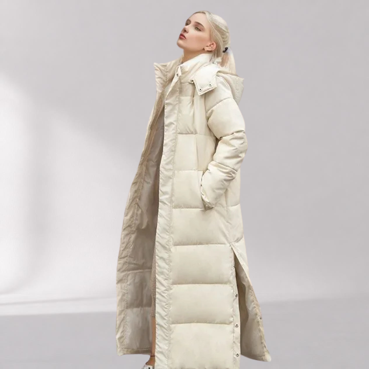 Parka Longue à Capuche Femme – Coupe Cintrée