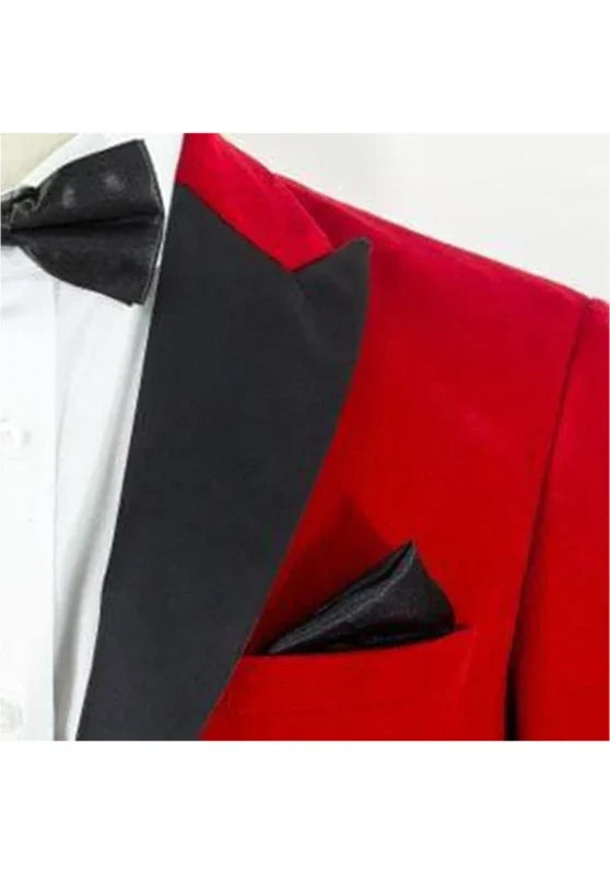 Costume Trois Pièces Homme Coupe Classique avec Col Contrastant et Gilet Boutonné