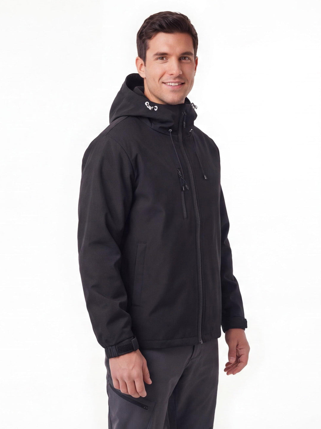 Men's Waterproof Hiking Jacket with Adjustable Hood