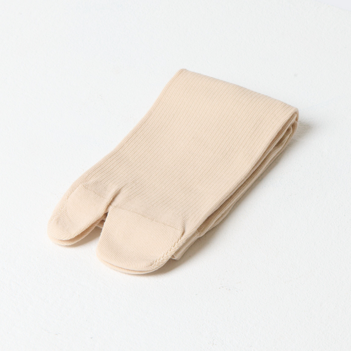 Women's Tabi Split-Toe Socks with Ribbed Cuffs and Ankle Height