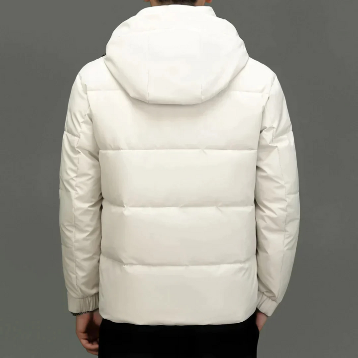 Maxwell | Veste Polaire D'Hiver Pour Homme | Capuche | Blanc | Noir