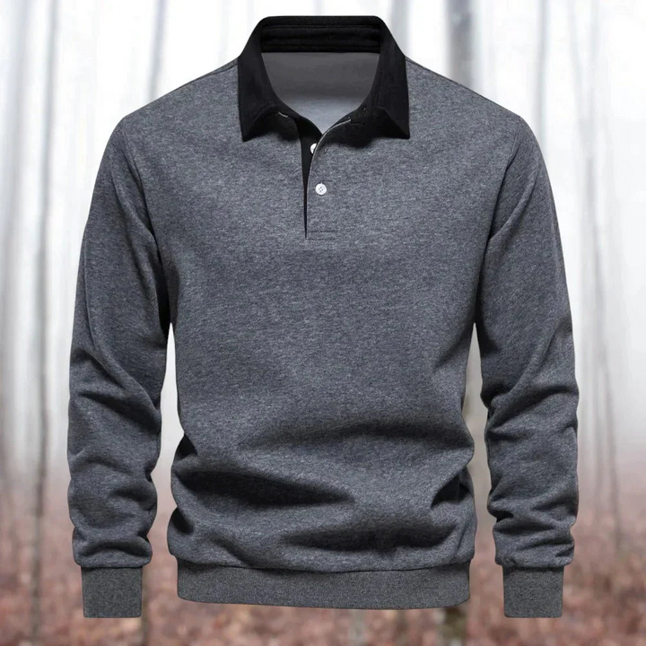 Justin | Polo À Manches Longues Pour Hommes | Chic