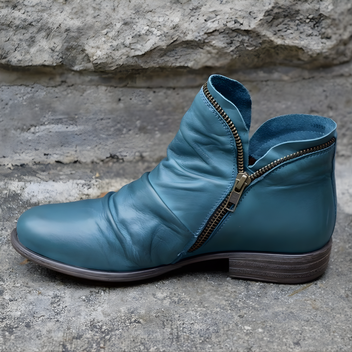 Bottines Femme à Zip Latéral – Talon Bas