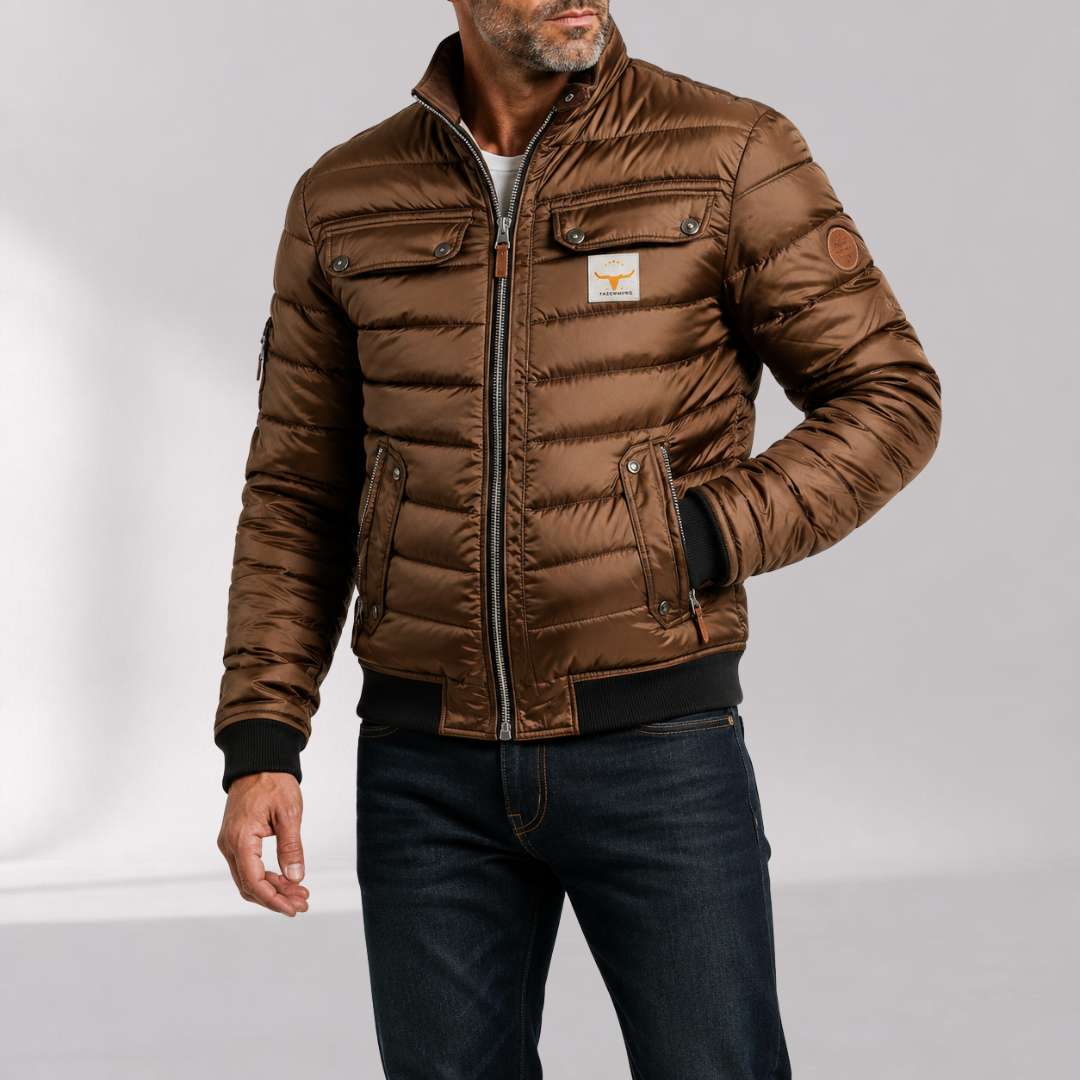 Veste Mi-Saison Style Vintage à Col Montant