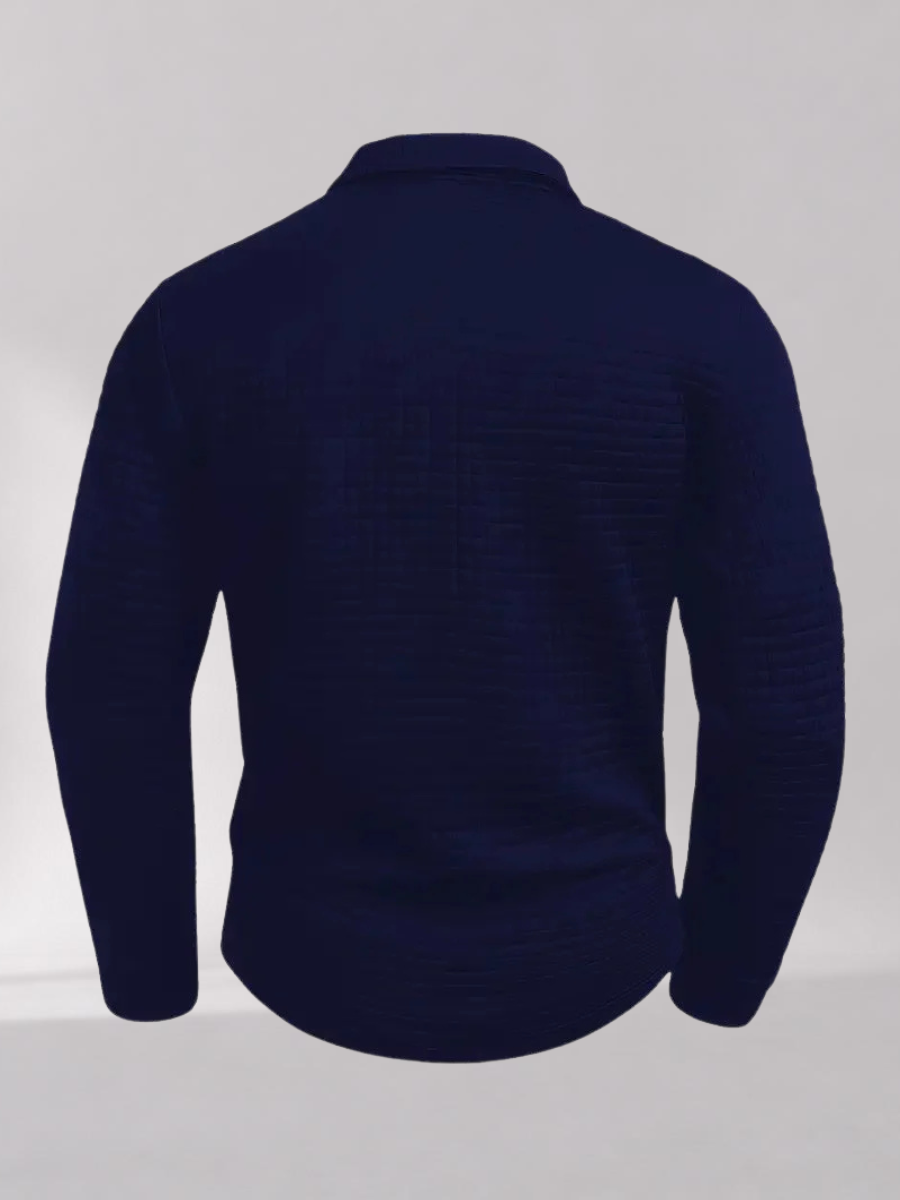 Polo Homme à Manches Longues avec Poche sur Manche