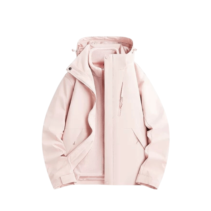 Women's 3-in-1 Waterproof Rain Jacket with Removable Fleece Lining