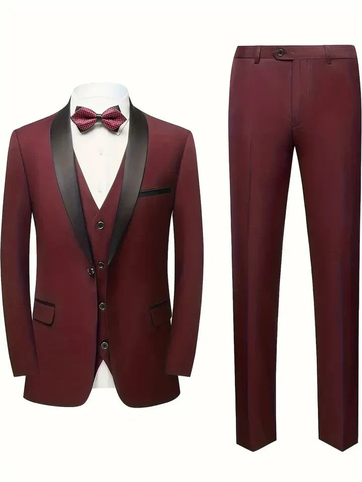 Costume 3 Pièces Classique À Un Bouton Invité De Mariage Pour Homme | Classique