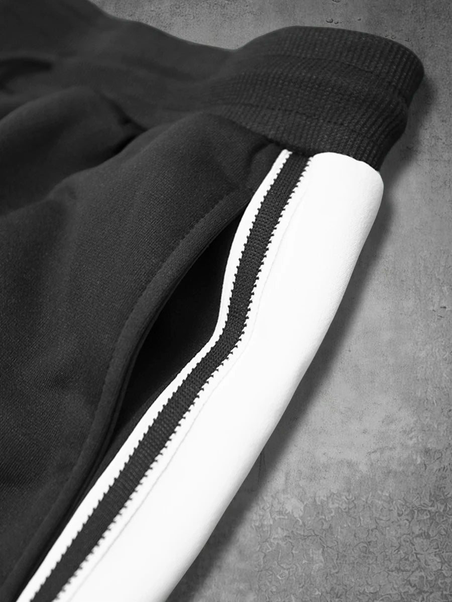 Herren-Trainingsanzug mit Kapuze, Reißverschluss und Baggy-Hose