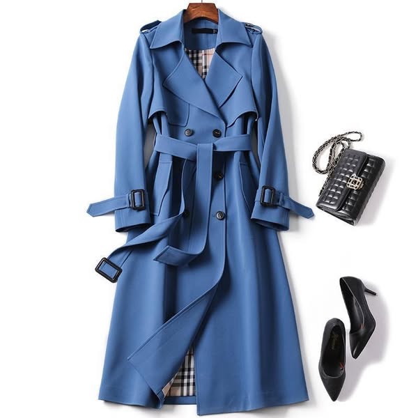 Trench Imperméable Ceinturé Femme