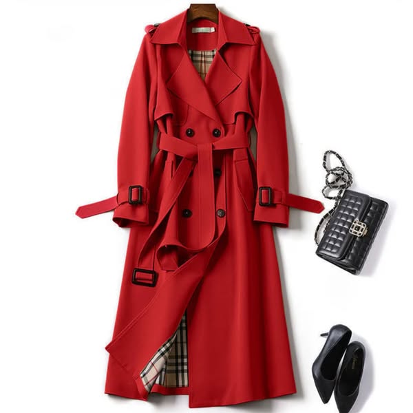 Trench Imperméable Ceinturé Femme
