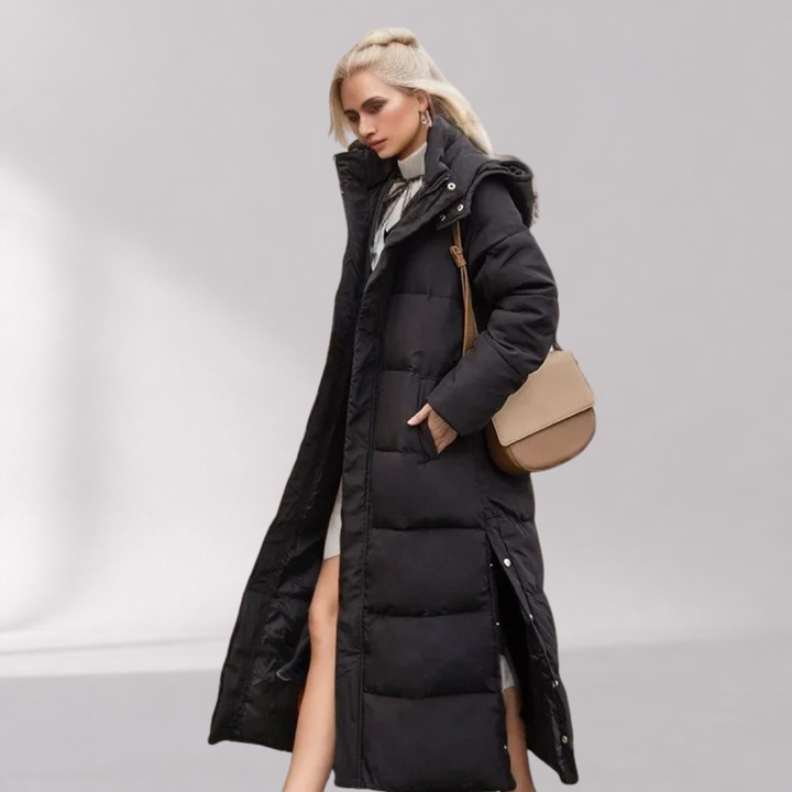 Parka Longue à Capuche Femme – Coupe Cintrée