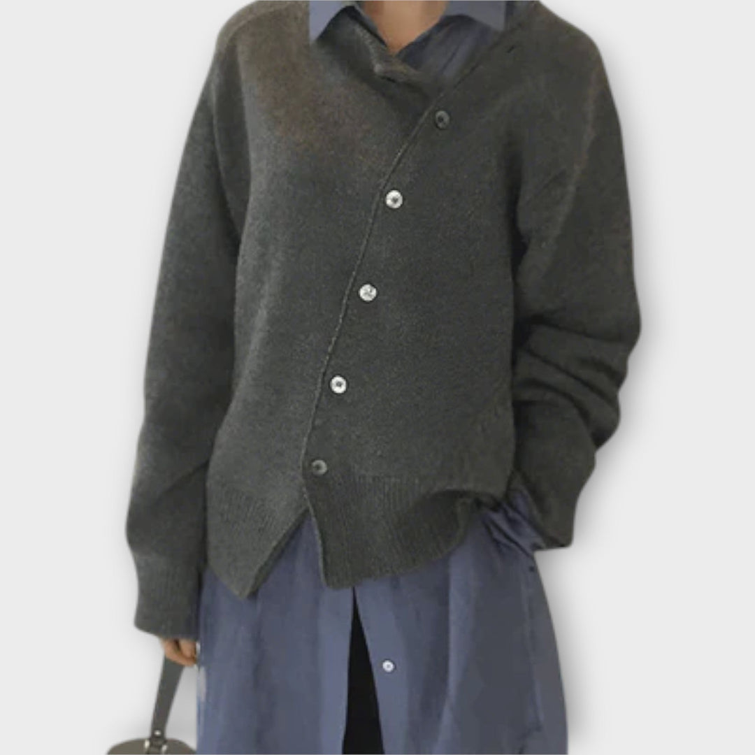 Cardigan Beige Boutonné