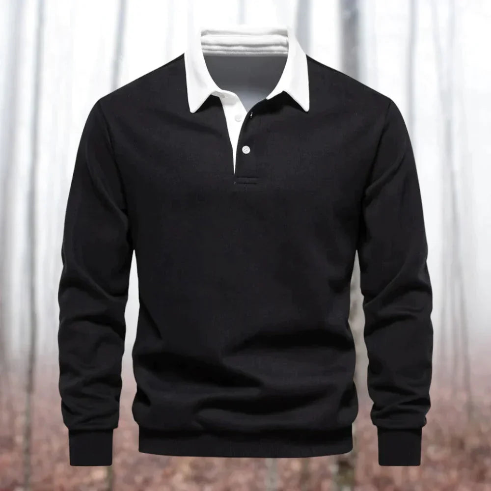 Justin | Polo À Manches Longues Pour Hommes | Chic