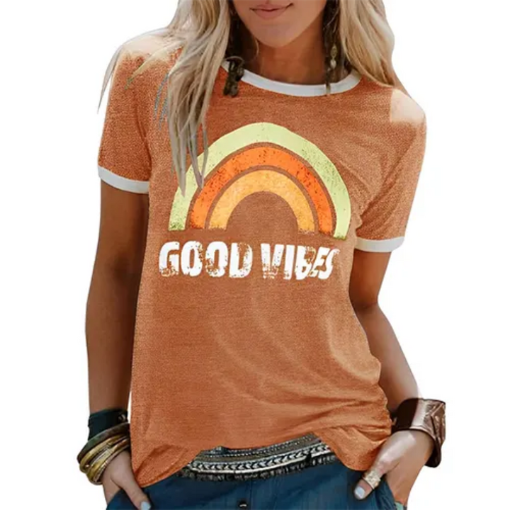 Femmes T-shirt Manches Courtes À Col Rond | L'été