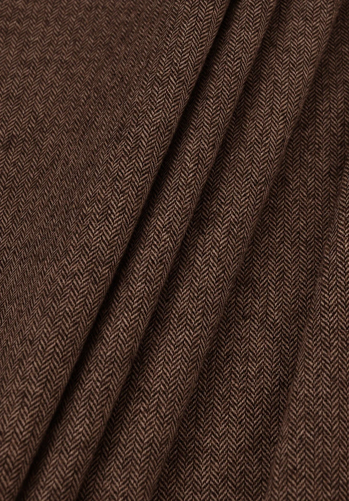 Costume Deux Pièces Homme Coupe Regular en Chevrons avec Veste Croisée et Col Peak