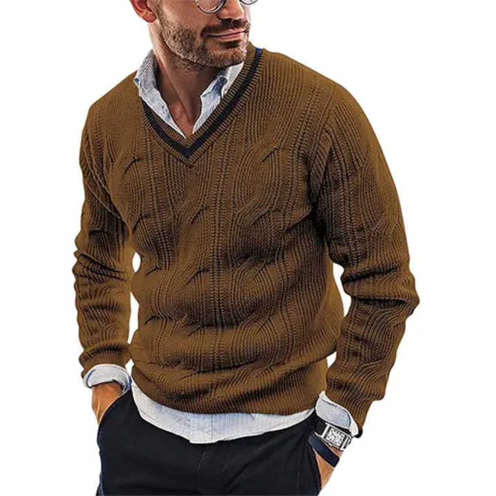 Marquel | Pull Col V Chaud Pour Hommes