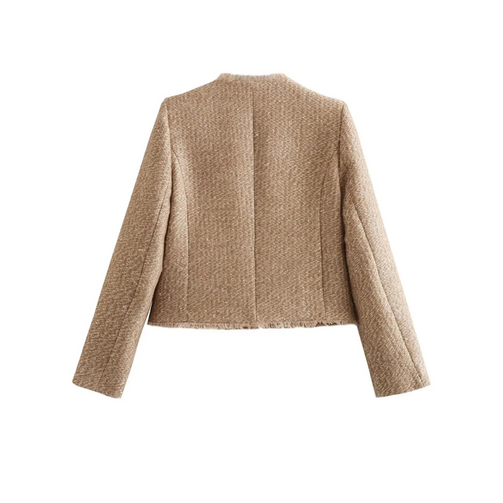 Femmes Manches Longues Bouton Doudoune | Court