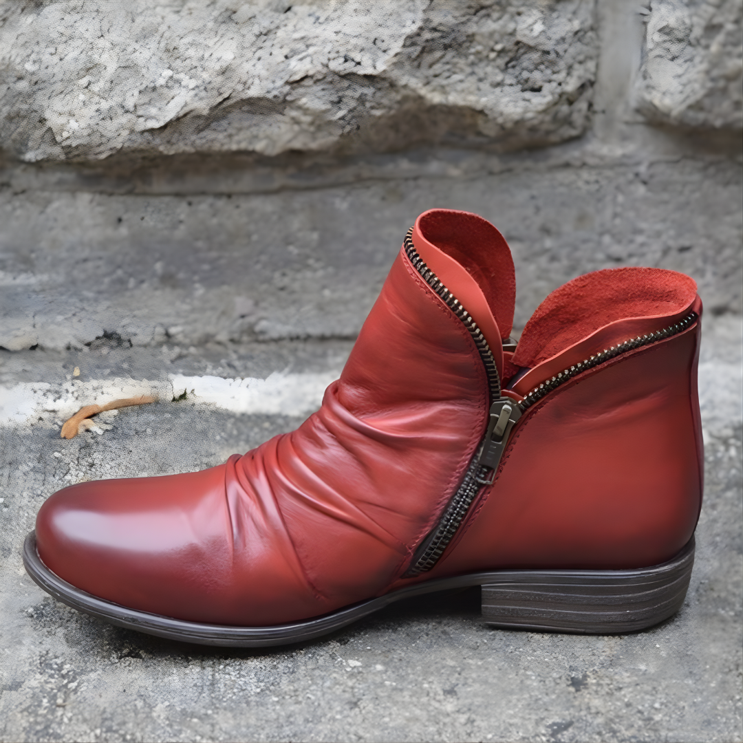 Bottines Femme à Zip Latéral – Talon Bas