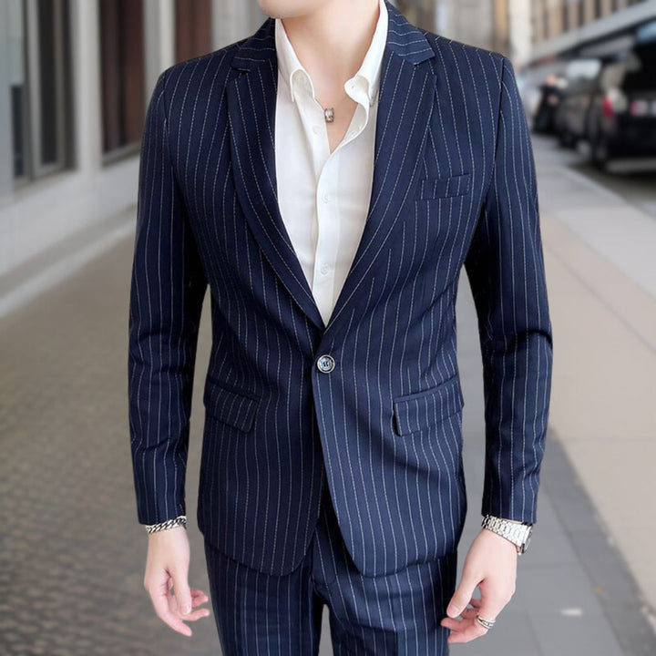 Costume Deux Pièces Rayé Invité De Mariage Pour Homme | Tenue De Cérémonie