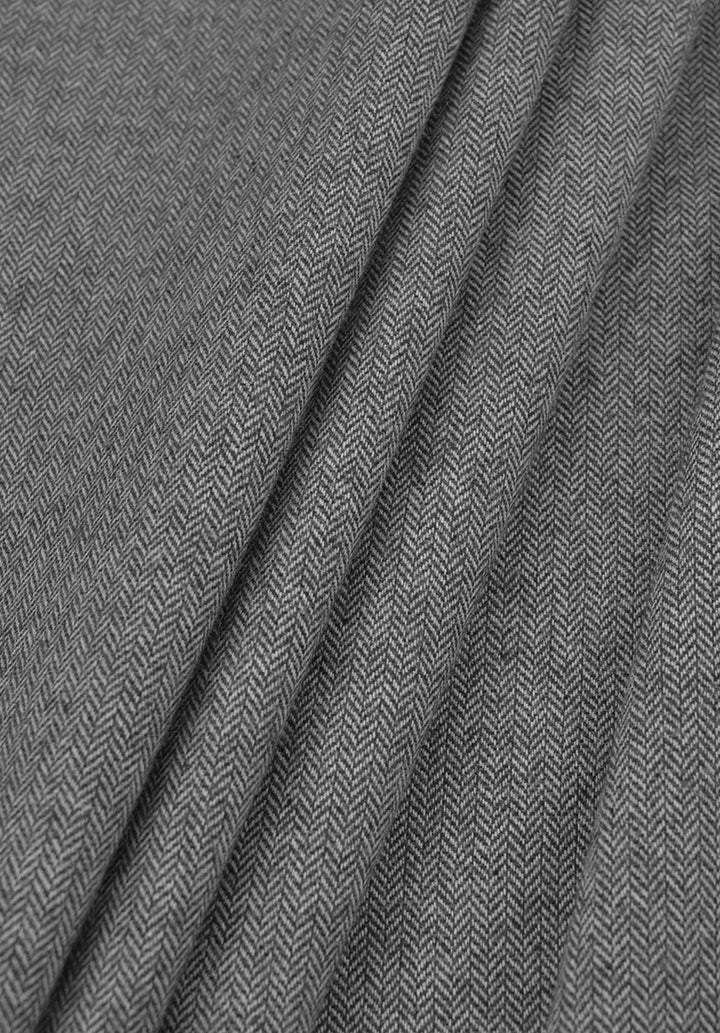 Herenkostuum in drie delen met slim fit in visgraatmotief, met double-breasted vest