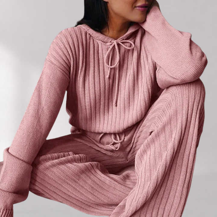 Ensemble Pyjama à Capuche Femme avec Poignets Élastiques