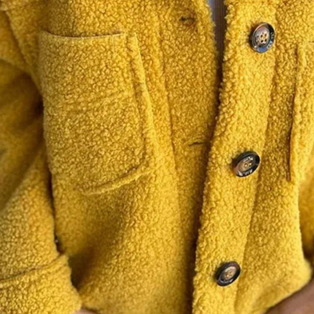 Veste Courte Décontractée à Revers