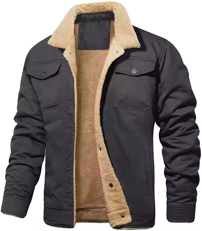 Veste Col Mouton Doublée Sherpa pour Homme