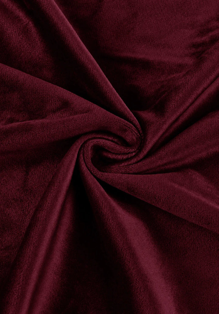 Costume Deux Pièces Homme Coupe Classique en Velours avec Col Peak et Deux Boutons