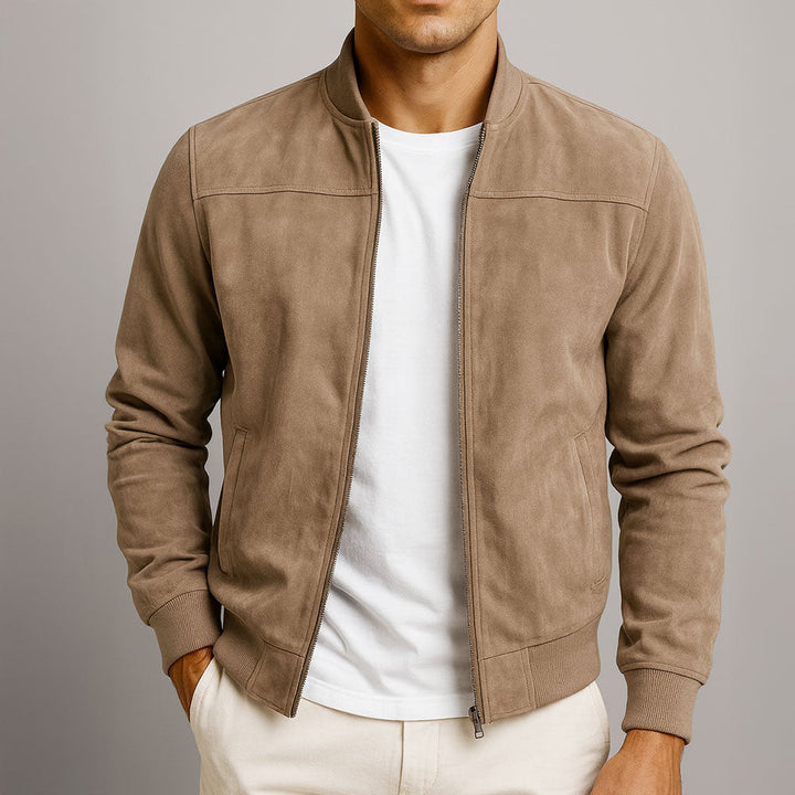 Nicolas | Veste en cuir suédé véritable pour homme