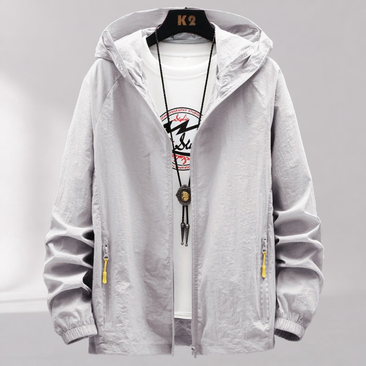 Veste Coupe-Vent à Capuche Homme – Capuche Réglable & Poches Zippées