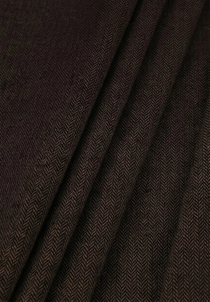 Costume Trois Pièces Homme Coupe Regular en Chevrons avec Col Notch et Poches à Rabat