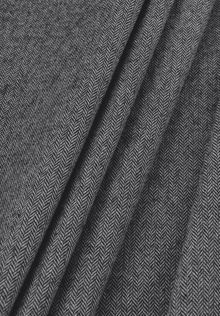 Costume Trois Pièces Homme Coupe Slim en Chevrons avec Gilet et Pantalon Assortis
