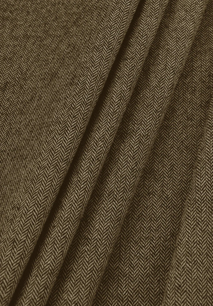 Costume Trois Pièces Homme Coupe Moderne en Chevrons avec Gilet Assorti