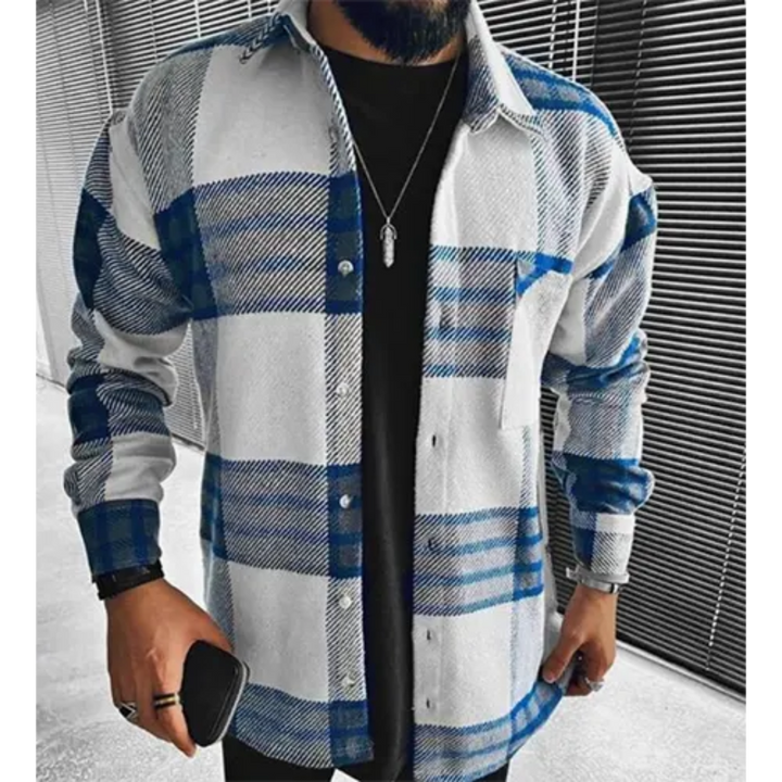 Hommes Chemise Boutonnée À Carreaux | Manches Longues