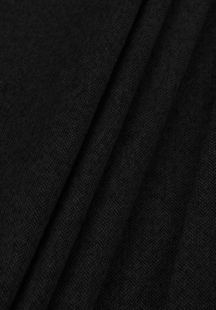 Costume Trois Pièces Homme Coupe Classique en Chevrons avec Gilet Boutonné