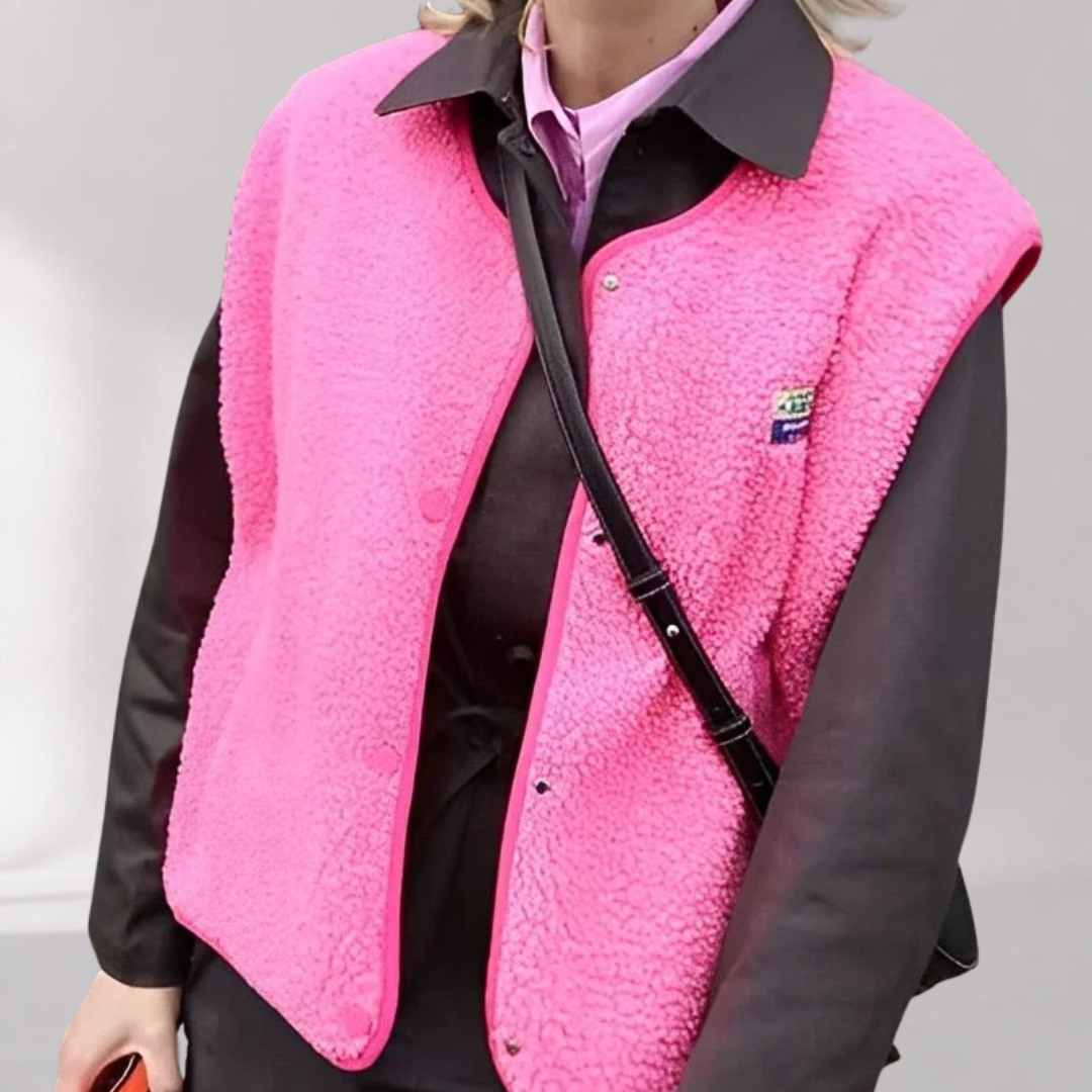 Gilet Femme en Laine d’Agneau Boutonné