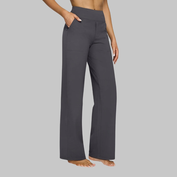 Pantalon de Yoga Taille Haute Coupe Droite Femme