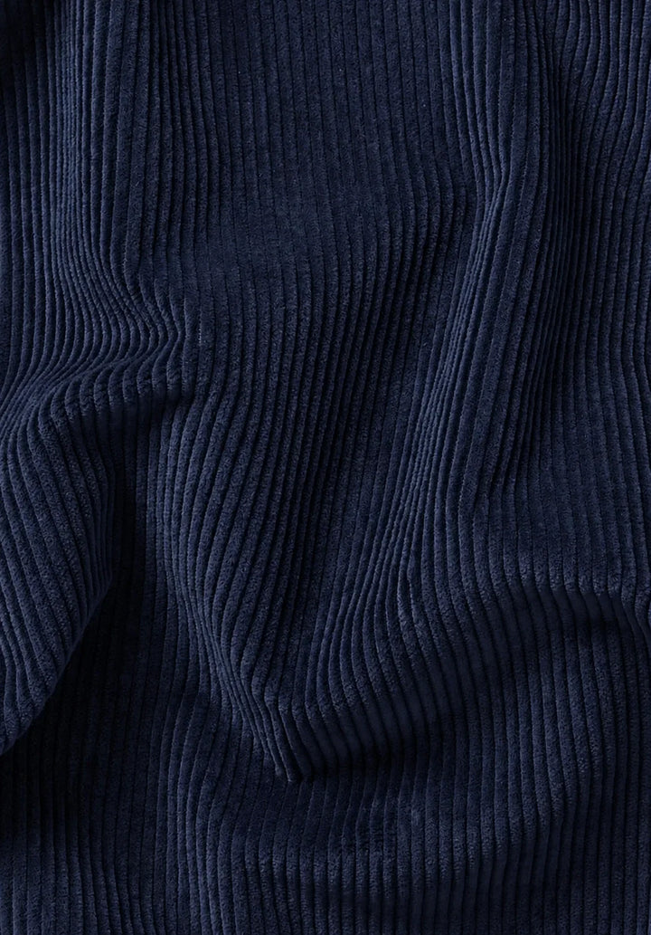 Abito da uomo a due pezzi slim fit in velluto a coste con revers a lancia e taschino sul petto