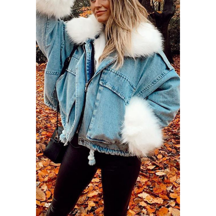 Valeria | Veste D'hiver En Jean Pour Femmes