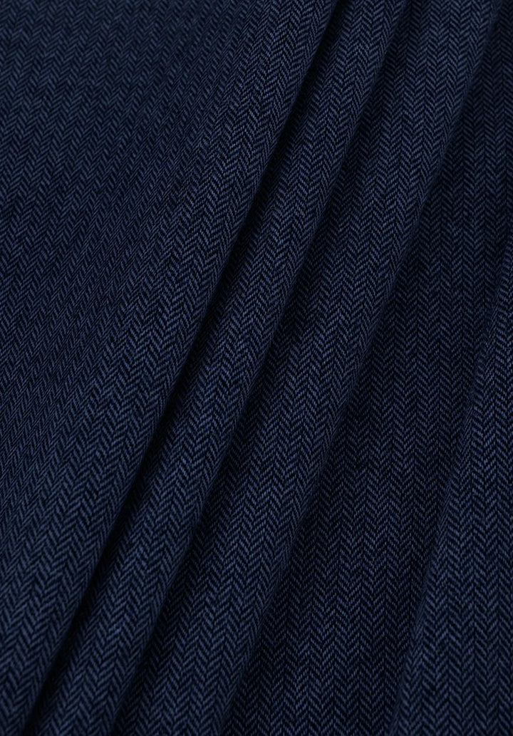 Men’s Regular-Fit Three-Piece Herringbone Suit with Buttoned Vest