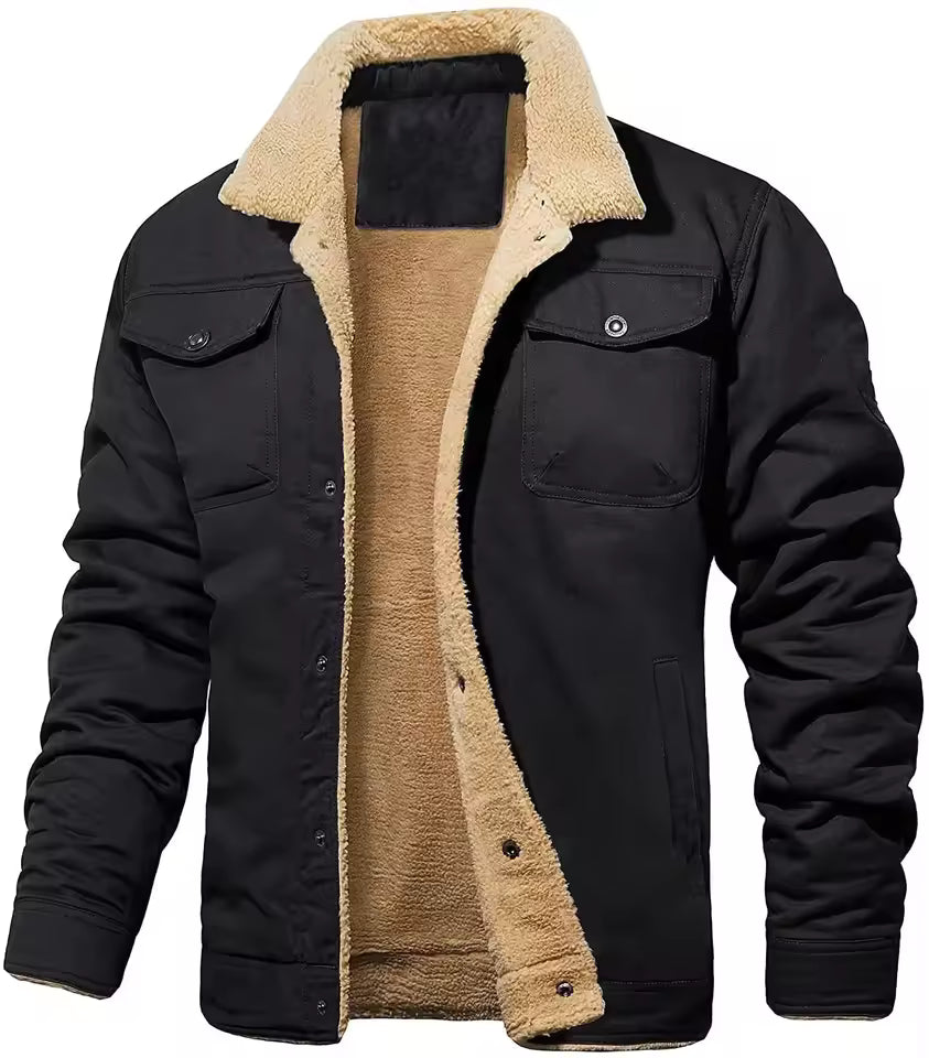 Veste Col Mouton Doublée Sherpa pour Homme