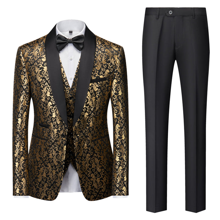 Costume Invité À Un Mariage 3 Pièces Texturé Pour Homme | Moderne